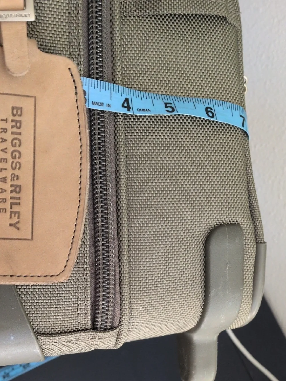 Briggs & Riley Taupe Carry-On Laptop Bag with Shoulder Strap